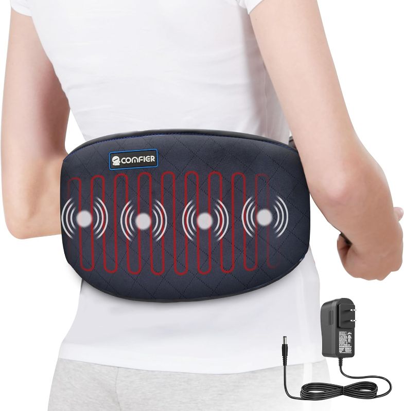 Photo 1 of COMFIER Heating Pad for Back Pain, Vibration Lower Back Massager with Heat, Fast Heat Pad with Auto Shut Off 