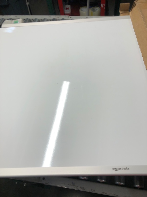 Photo 2 of Amazon Basics Whiteboard Drywipe Magnetic with Pen Tray and Aluminium Trim, 90 cm x 60 cm (WxH) 60 cm x 90 cm