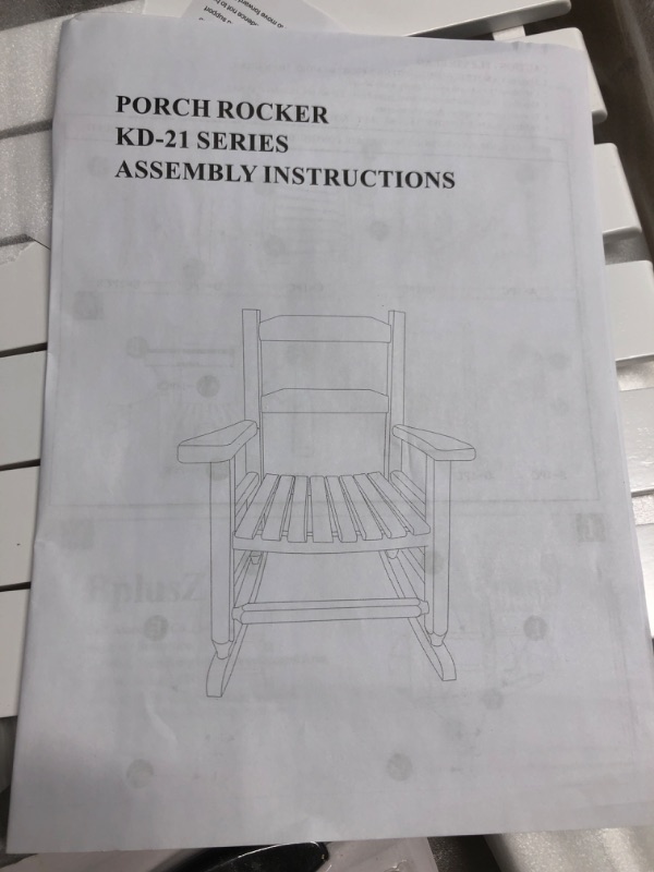 Photo 4 of (previously opened)(see all images) KIDS - Shine Company Inc. 4332WT Vermont Porch Rocker, White