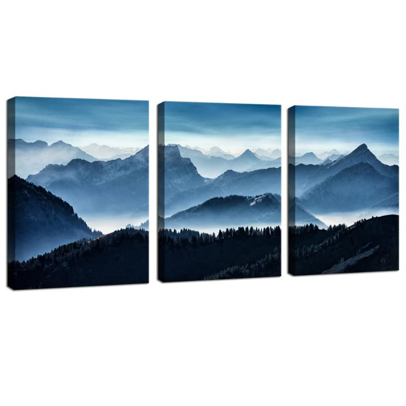 Photo 1 of **STOCK PHOTO FOR REFERENCE (SEE OTHER PHOTOS)**
Youshion Art Mountain Wall Art, Blue Abstract Mountain Canvas Picture,12" X 16"