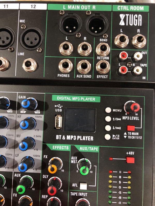 Photo 5 of **NON-REFUNDABLE, PARTS ONLY** XTUGA 120CT 12 Channel Mixer Professional Sound Controller Audio Interface 