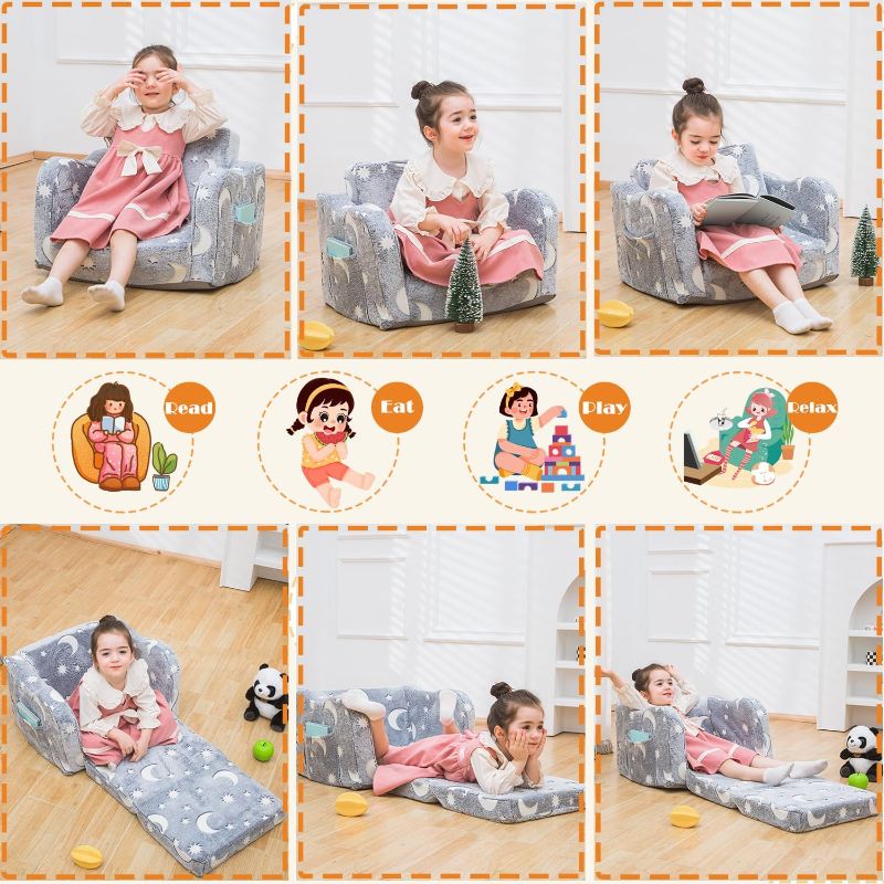 Photo 1 of **DAMAGED READ NOTES**Baby Toddler Baby Sofa Couch for Kids Foldable 