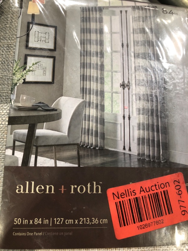 Photo 2 of (see all images) allen + roth -Grey Light Filtering Back Tab Single Curtain Panel 50'' x 84'' 
