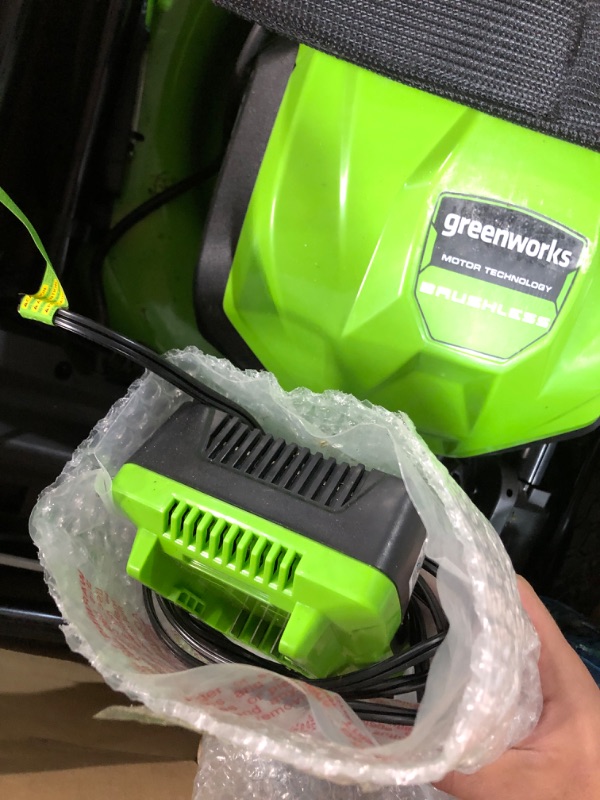 Photo 3 of ***WON'T STAY ON - SEE COMMENTS***
Greenworks 40V 21" Brushless Cordless (Smart Pace / Self-Propelled) Lawn Mower (75+ Compatible Tools), (2) 4.0Ah Batteries and Charger Included
