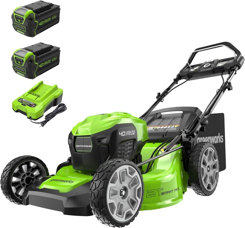 Photo 1 of ***WON'T STAY ON - SEE COMMENTS***
Greenworks 40V 21" Brushless Cordless (Smart Pace / Self-Propelled) Lawn Mower (75+ Compatible Tools), (2) 4.0Ah Batteries and Charger Included
