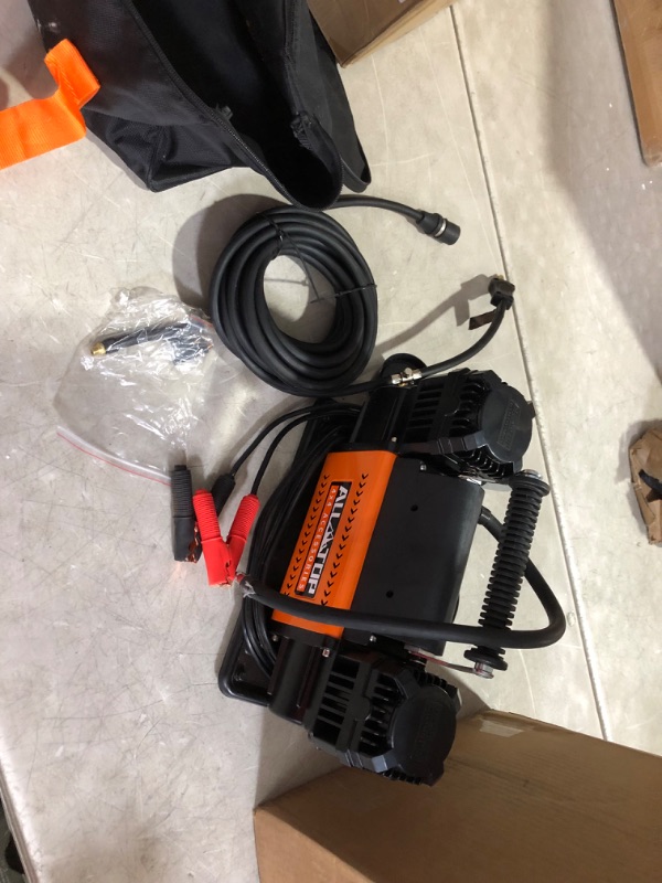 Photo 5 of ***USED - LIKELY MISSING PARTS - UNABLE TO VERIFY FUNCTIONALITY***
ALL-TOP Air Compressor Kit, Dual Cylinder 12V Portable Inflator 12.35 ft³/Min, Offroad Air Compressor Pump for Truck Tires, Heavy Duty Max 150 PSI for 4x4 Vehicle & RV