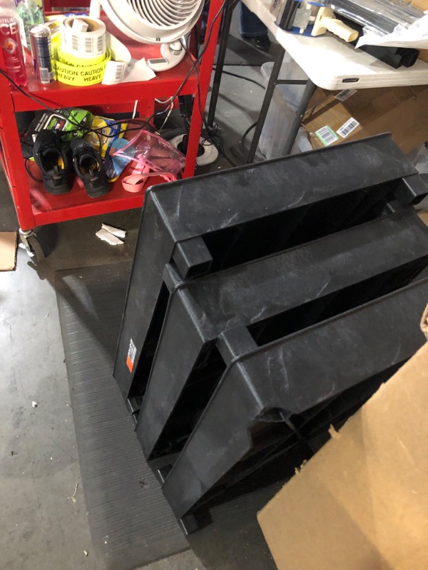 Photo 1 of ***NON REFUNDABLE NO RETURNS SOLD AS IS**PARTS ONLY**LUXOR EC111-B Tub Storage Cart 3 Shelves - Black,32" x 18" 1 Pack Black