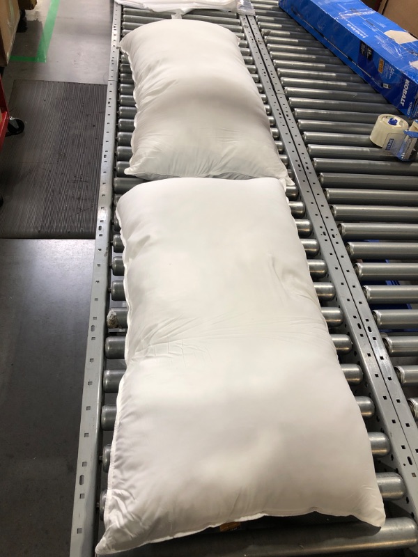 Photo 3 of (READ FULL POST)  SERTA - Down Alternative Pillows, Soft Density For Stomach and Back Sleepers, Standard, Pack of 2, White, 36in L x  in 20W
