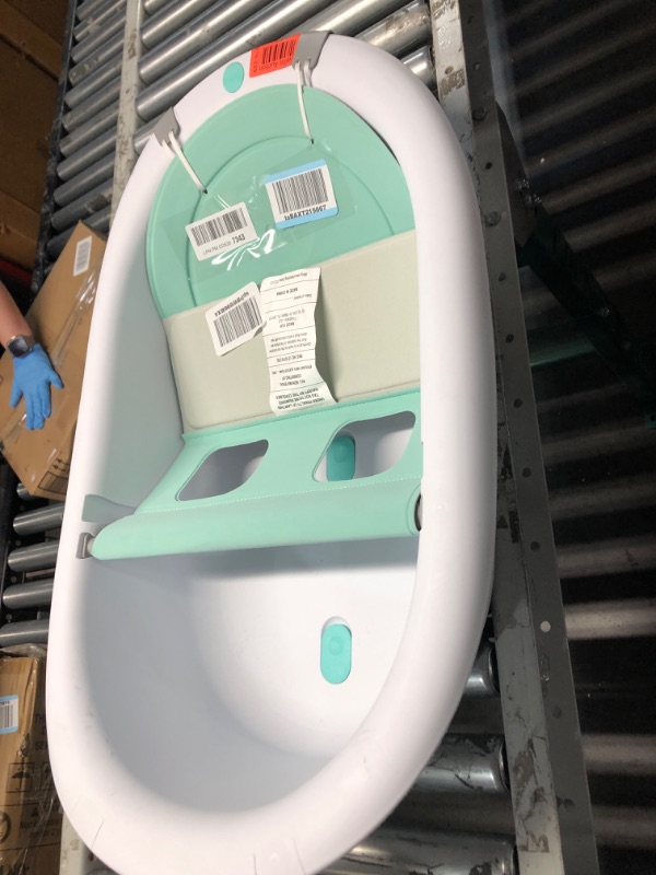 Photo 2 of 4-in-1 Grow-with-Me Bath Tub by Frida Baby Transforms Infant Bathtub to Toddler Bath Seat with Backrest for Assisted Sitting in Tub