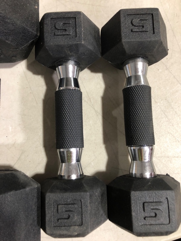 Photo 1 of (2 20lbs. 2 5lbs) CAP Barbell -Coated Hex Dumbbell Weight Set with Comfort Grip