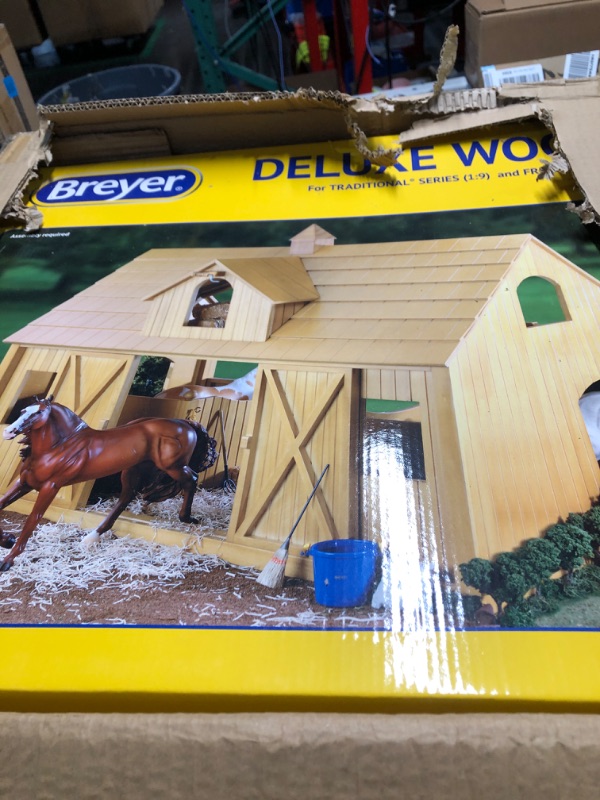 Photo 2 of Breyer Traditional Deluxe Wood Horse Barn with Cupola Toy Model, 30.5"L x 21"H