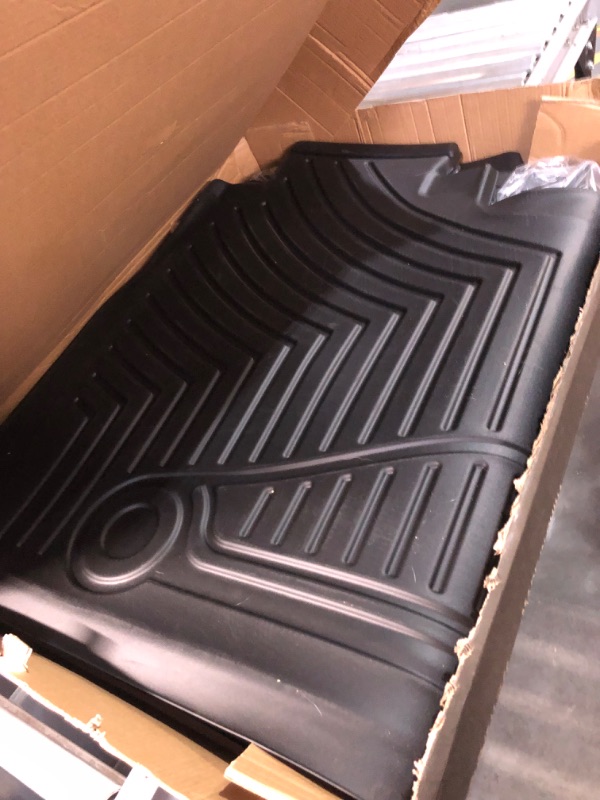 Photo 3 of OEDRO Floor Mats Compatible for 2015-2023 Ford F-150 SuperCrew Cab, Unique Black TPE All-Weather Guard, Includes 1st & 2nd Front Row and Rear Floor Liner Full Set