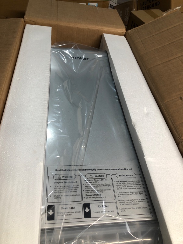 Photo 1 of VEVOR Jet Hand Dryer, Premium Electric Commercial Blade Hand Dryer, ABS Air Dryer Hand with HEPA Filtration Wall Mount Hand Dryer, 1600W 110V Vertical Hand Dryer, High-Speed Automatic Infrared Silver