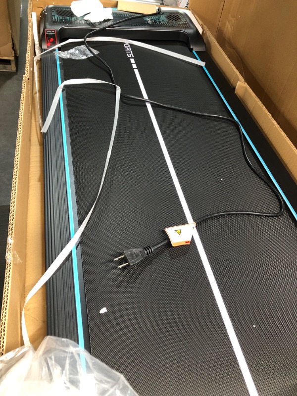 Photo 1 of CITYSPORTS Treadmill Under Desk, Walking Pad Treadmill, Treadmill Ultra Slim & Portable for Home black and green