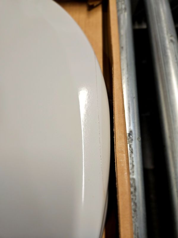 Photo 3 of **OPEN BOX - APPEARS UNUSED - DAMAGE**
Bemis 1500EC 062 Wood Elongated Toilet Seat Finish: Ice Grey