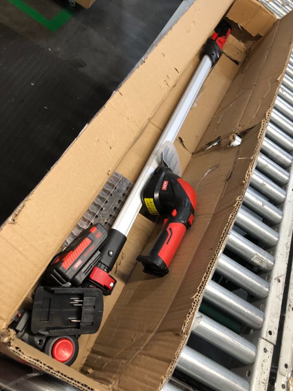 Photo 1 of **UNABLE TO TEST**
MZK 2-in-1 20V Pole Mini Hedge Trimmer & Grass Shear, 13ft Reach, Electric Hedge Trimmer
