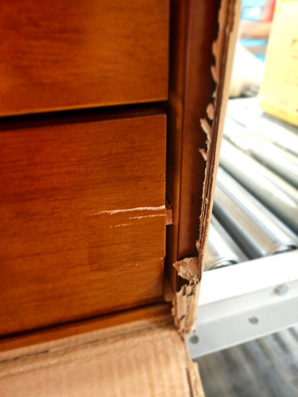 Photo 1 of **BROKEN**
Solid Wood Nightstand, Bedside Table with 2 Drawer, Mid-Century Modern Night Stand, Walnut