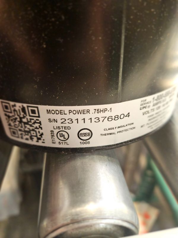 Photo 3 of **UNABLE TO TEST**
InSinkErator Power .75HP, 3/4 HP Garbage Disposal, Power Series EZ Connect Continuous Feed Food Waste Disposer