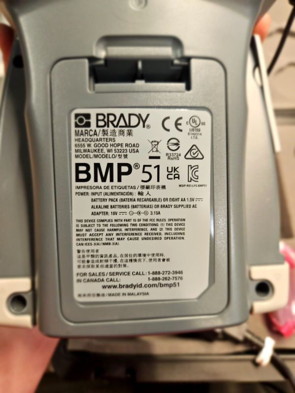 Photo 4 of **MAY BE MISSING PIECES**
Brady M710 Portable Label Printer with Hard Case (M710-KIT). Fastest, Most Advanced Portable Printer That Prints on The Toughest Labels., Large, Blue