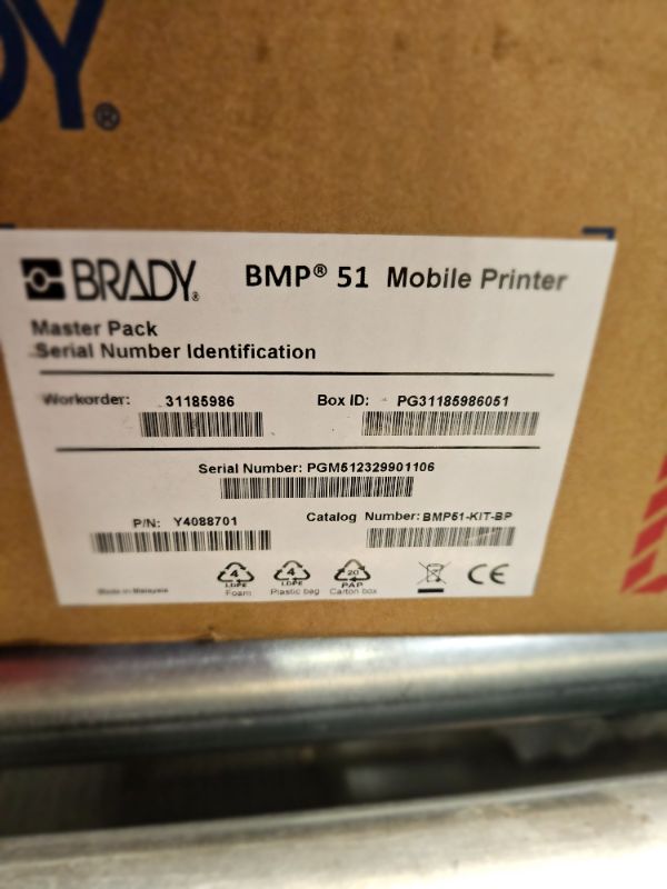 Photo 5 of **MAY BE MISSING PIECES**
Brady M710 Portable Label Printer with Hard Case (M710-KIT). Fastest, Most Advanced Portable Printer That Prints on The Toughest Labels., Large, Blue