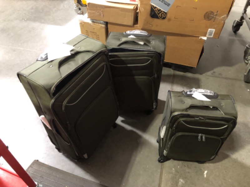 Photo 5 of ***USED - LIKELY MISSING PARTS - UNABLE TO VERIFY FUNCTIONALITY***
Coolife Luggage 4 Piece Set Suitcase TSA Lock Spinner Softshell lightweight (dark green)