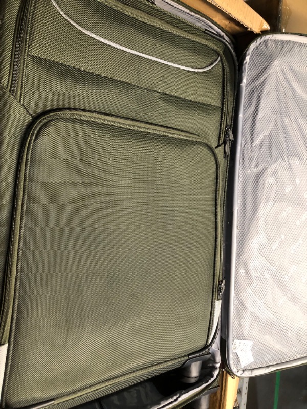 Photo 2 of ***USED - LIKELY MISSING PARTS - UNABLE TO VERIFY FUNCTIONALITY***
Coolife Luggage 4 Piece Set Suitcase TSA Lock Spinner Softshell lightweight (dark green)