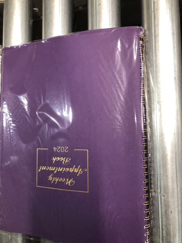 Photo 3 of 2024 Weekly Appointment Book - Daily Hourly Planner 2024 from January 2024 - December 2024, 8.4" x 10.6", 15-Minute Interval, Flexible Soft Cover, Twin-Wire Binding, Perfect for Your Life Purple 2 PACK