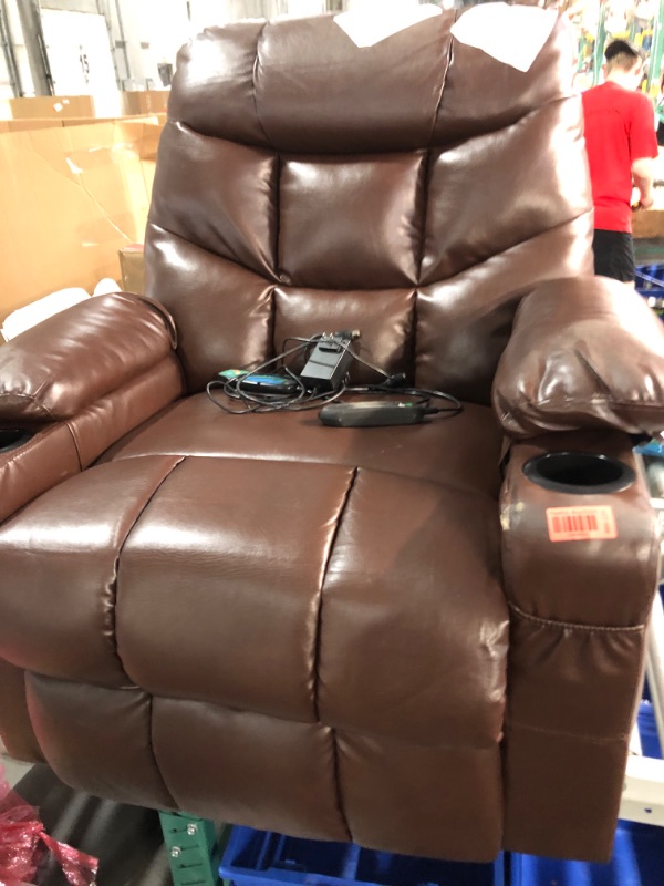 Photo 2 of ***USED - DAMAGED - NO PACKAGING - SEE COMMENTS***
Dextrus Power Lift Recliner Chair Heated PU Leather with Massage, Brown