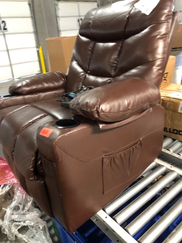 Photo 4 of ***USED - DAMAGED - NO PACKAGING - SEE COMMENTS***
Dextrus Power Lift Recliner Chair Heated PU Leather with Massage, Brown