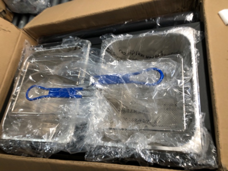 Photo 1 of Two Tank Deep Fryer-2 Basket Stainless Steel Propane Cooker-Large Oil Capacity-Fry Fish/Chicken Outdoor, AF002200