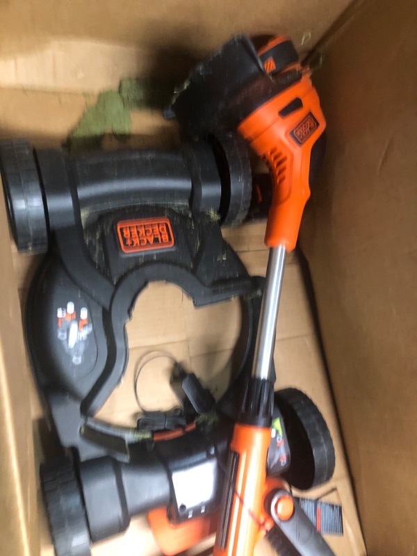 Photo 5 of Black & Decker MTC220 Max Cordless Lithium-Ion 3-in-1 Trimmer/Edger & Mower, Orange/ Black