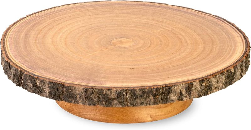 Photo 1 of  Easy to Clean Wood Slice stand - Large 10-12 inch 