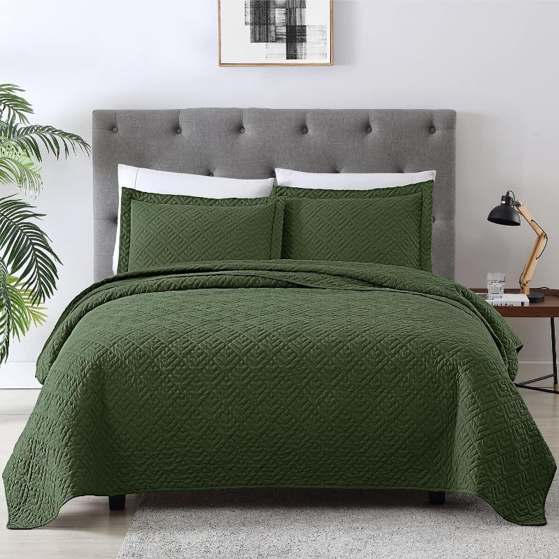 Photo 1 of (READ FULL POST) Lightweight Soft Coverlet Modern Style QUILT (QUEEN/FULL) 