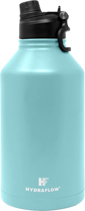 Photo 1 of (READ FULL POST) HF Crusader - Triple Wall Vacuum Insulated Water Bottle with Dual Lid (64oz, Powder Aqua) Stainless Steel Metal Thermos, Reusable Leak Proof BPA-FREE for...
