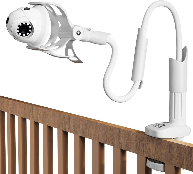 Photo 1 of KinderSense Universal Baby Monitor Mount, Extra Long (35") Flexible and Adjustable Crib Mount for Baby Camera, No Drilling No Adhesive 360 Degree Ability