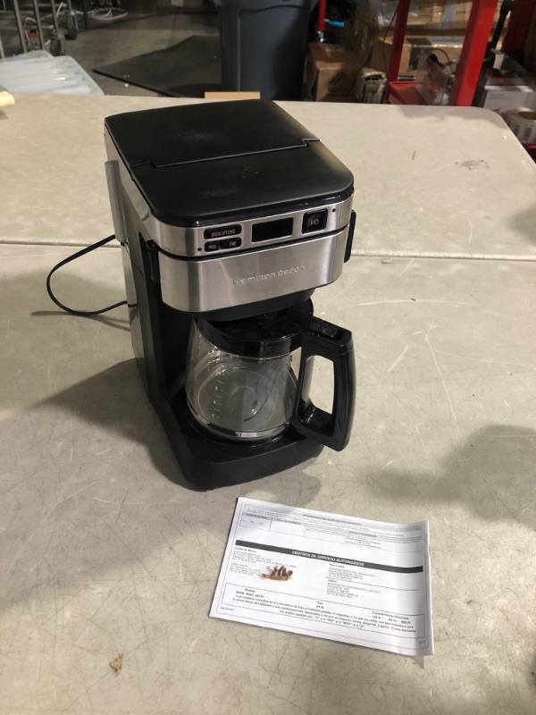 Photo 5 of ***HEAVILY USED AND DIRTY - POWERS ON - UNABLE TO TEST FURTHER - SEE PICTURES***
Hamilton Beach Programmable Coffee Maker, 12 Cups, Front Access Easy Fill, Pause & Serve, 3 Brewing Options, Black (46310)