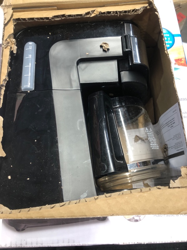 Photo 2 of ***HEAVILY USED AND DIRTY - POWERS ON - UNABLE TO TEST FURTHER - SEE PICTURES***
Hamilton Beach Programmable Coffee Maker, 12 Cups, Front Access Easy Fill, Pause & Serve, 3 Brewing Options, Black (46310)