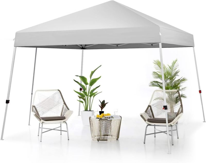 Photo 1 of (NON-REFUNDABLE) OUTDOOR DIAMOND 10x10 Pop Up Canopy with Side Walls, Ez Up Canopy, Outdoor Canopy Tent for Party, Event with Carry Bag, White 10x10 White w/Sides