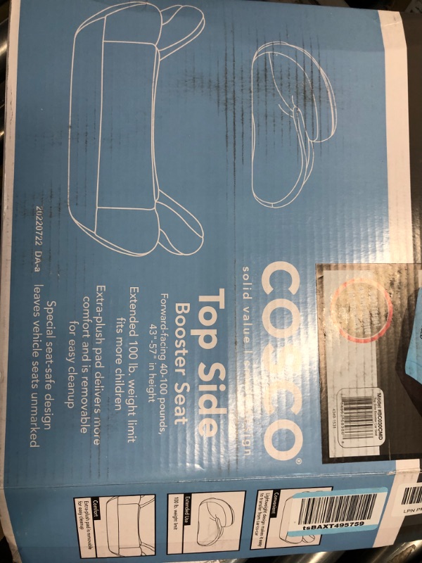 Photo 2 of Cosco Topside Booster Car Seat - Easy to Move, Lightweight Design (Turquoise)