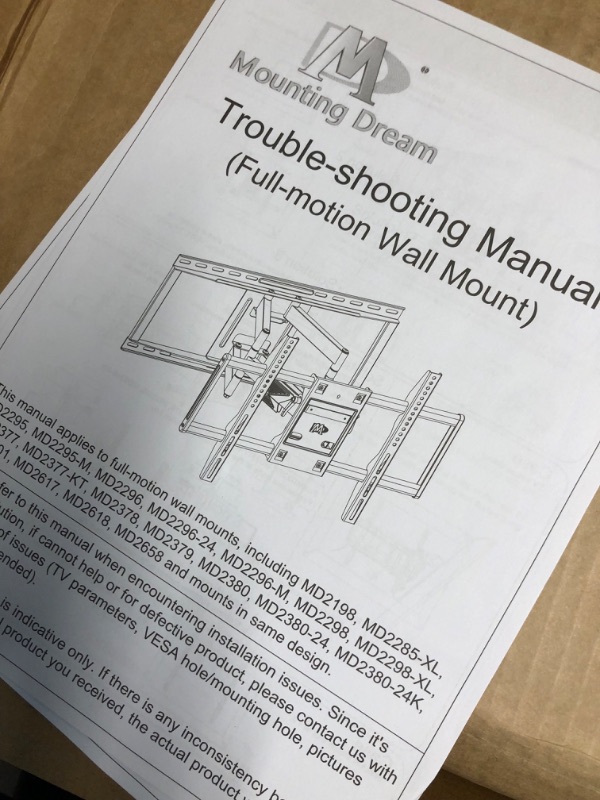 Photo 4 of Mounting Dream Long Arm TV Wall Mount for 37-75 Inch TV, Corner TV Wall Mount with 32” Long Extension, Full Motion TV Mount Swivel & Tilt, Fits Max VESA 600x400mm,100 lbs, 16”,18”,24” Studs MD2285-LA