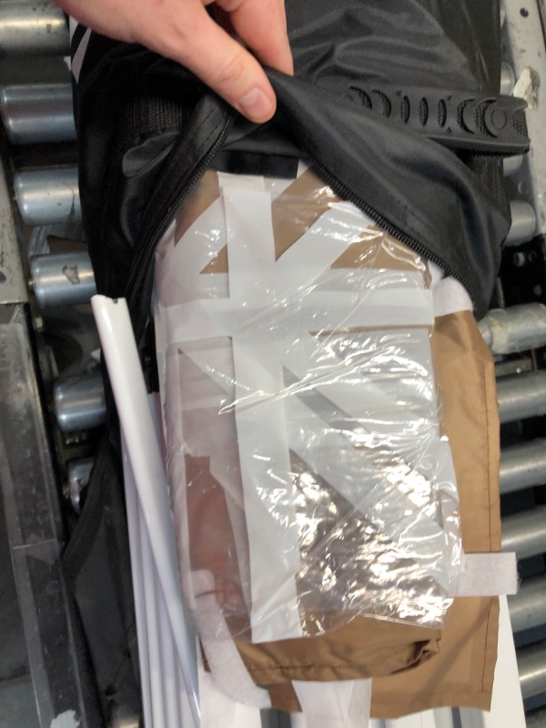 Photo 1 of **NONREFUNDABLE**FOR PARTS OR REPAIR**SEE NOTES**
OUTFINE Patio Canopy 10'x10' Pop Up Commercial Instant Gazebo Tent, Outdoor Party Canopies with 4 Removable Zippered Sidewalls, Stakes x8, Ropes x4 (Khaki, 10*10FT) khaki 10*10FT **Carrying case ripped on 