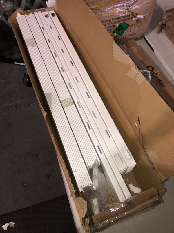 Photo 2 of (NON-REFUNDABLE) Beimo Air Conditioner Fence Panels Outdoor, Privacy Screen Trash Can Enclosure Vinyl Plastic Outside, 2 White Panels 36 "W x 42 "H with Metal Stake 36 "W x 42 "H?Square Cap?