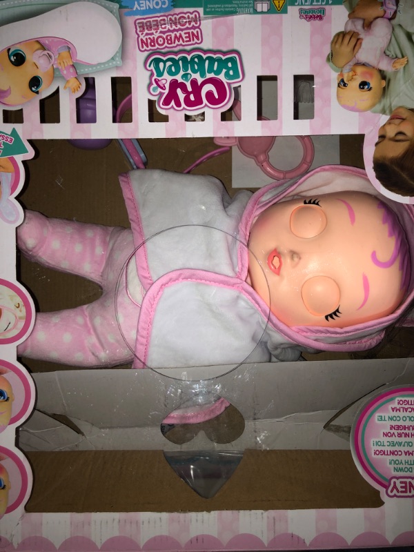 Photo 2 of Cry Babies Newborn Coney - Interactive Baby Doll with 20+ Baby Sounds, Girls & Kids Age 18M and Up