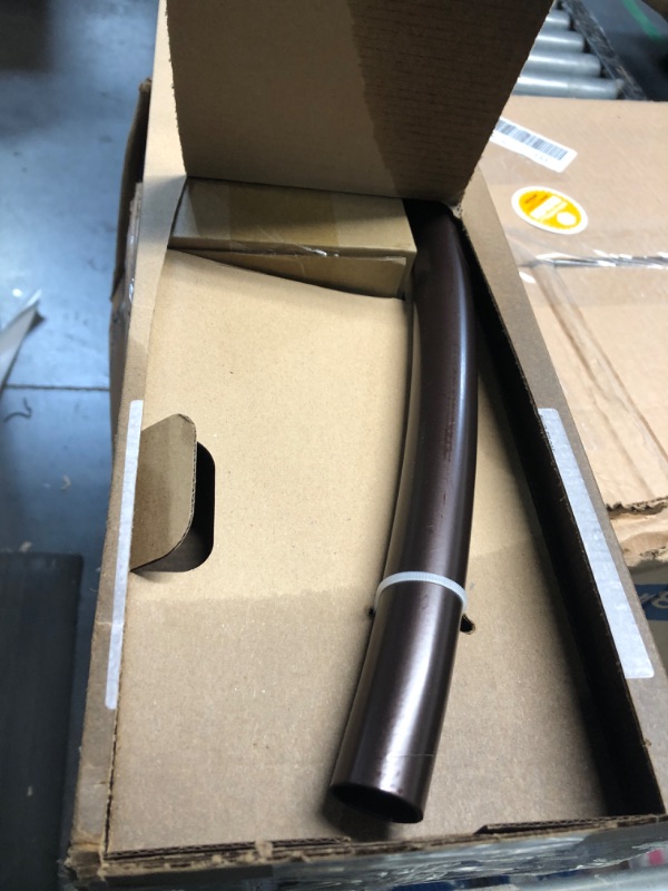 Photo 4 of **DAMAGED BOX WITH OIL/ CUT METAL DURING PROCESSING**Zenna Home NeverRust Rustproof Dual Mount Curved Stall Shower Rod, 32” - 40”, Bronze Rustproof Tension or Permanent Mount Rod 32" - 40" stall sized Bronze