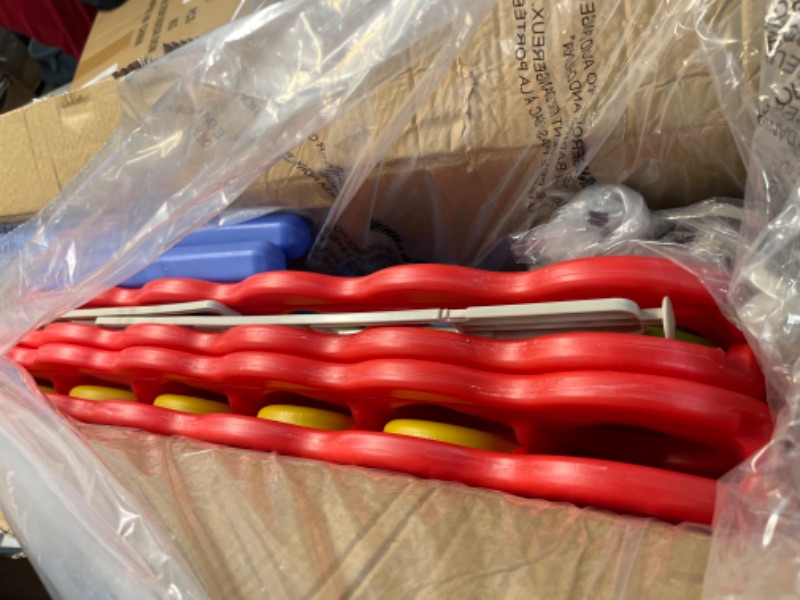 Photo 1 of SDADI Height Adjustable Giant 4 in A Row Game, Jumbo 4-to-Score Game for Teens and Adults - Indoor Outdoor Connect Game Set with Quick Release Slider, Blue 42 inch height adjustable Blue