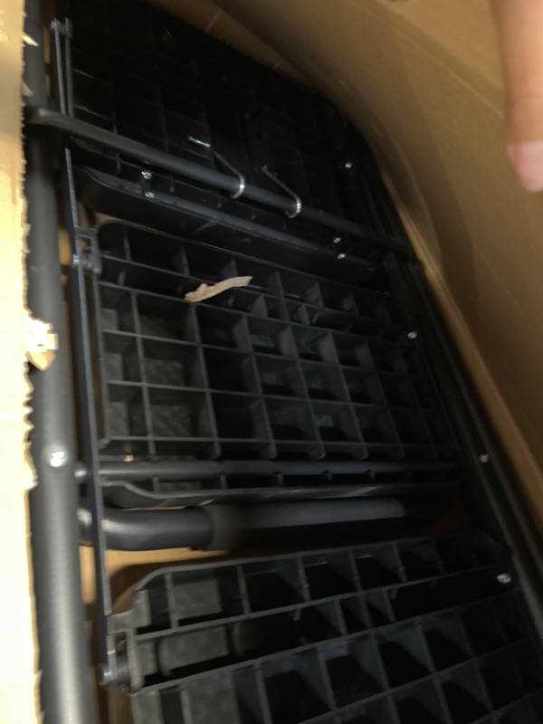 Photo 1 of HBTower 3 Step Ladder with Handrails, Folding Step Stool with Wide Anti-Slip Pedal, 500lbs Sturdy Steel Ladder, Convenient Handgrip, Lightweight, Portable Steel Step Stool, Black 3-Step with Handrail Black