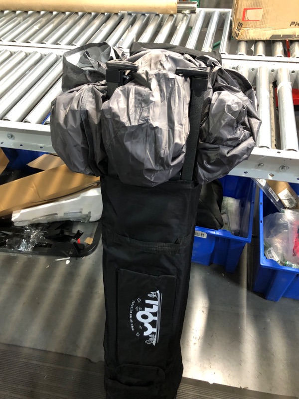 Photo 2 of (NON REUFNDABLE ITEM)**FOR PARTS ONLY**
YOLI Avalon EasyLift 144 12’x12’ Instant Pop-Up Canopy Tent with Wheeled Carry Bag and Bonus 4 Anchor Bags
