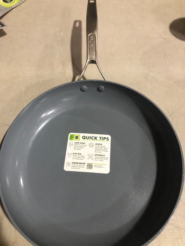 Photo 2 of (see all images) GreenPan Paris Pro Hard Anodized Healthy Ceramic Nonstick, 12" Frying Pan Skillet