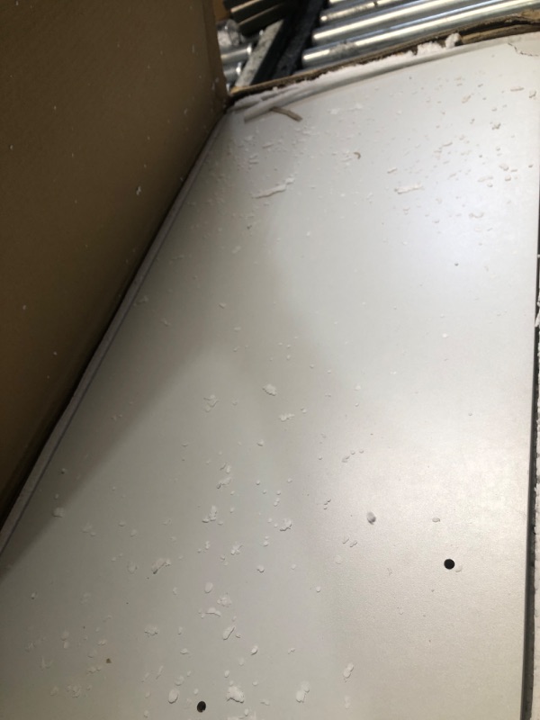 Photo 1 of **DAMAGED CORNER**  Furinno Econ Multipurpose Home Office Computer Writing Desk, White/Black
