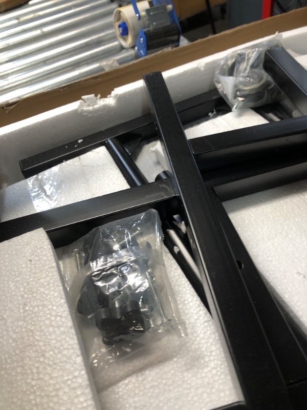 Photo 1 of AIZ Mobile Standing Desk, Adjustable Computer Desk Rolling Laptop Cart on Wheels Home Office Computer Workstation, Portable Laptop Stand Tall Table for Standing or Sitting, Black 31.5" x 19.7"